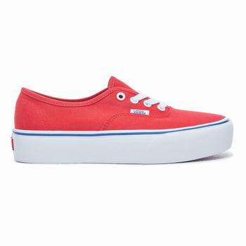 Női Vans Canvas Authentic Platform 2.0 Tornacipő VA5986201 Piros Fehér